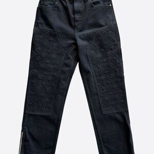 Louis Vuitton Black Monogram Carpenter Pants